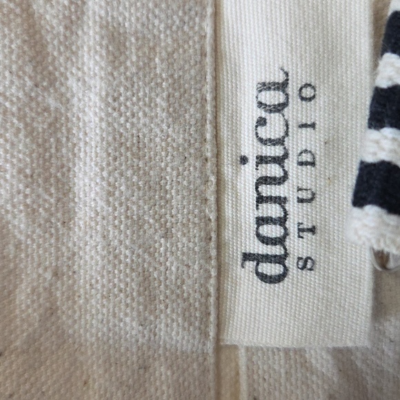 Danica Studio Artistc Canvas Tote Bag - Cream with Multicolor Design - Picture 2 of 7